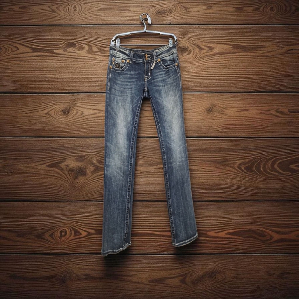 Miss Me Straight Leg Blue Jeans Me Sz 27